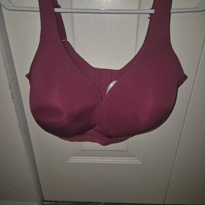 Cacique Wireless Full-Coverage Bra in Deep Wine